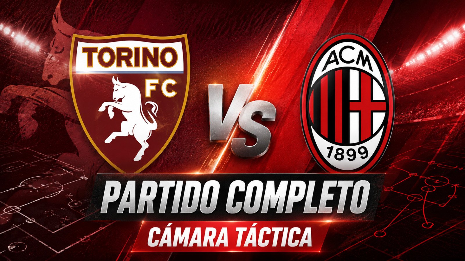 Torino FC vs AC Milan | Partido completo en cámara táctica
