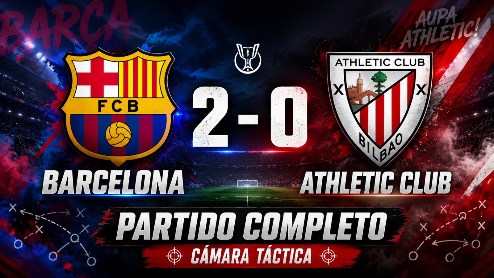 Barcelona 2-0 Athletic Club | Partido completo en cámara táctica