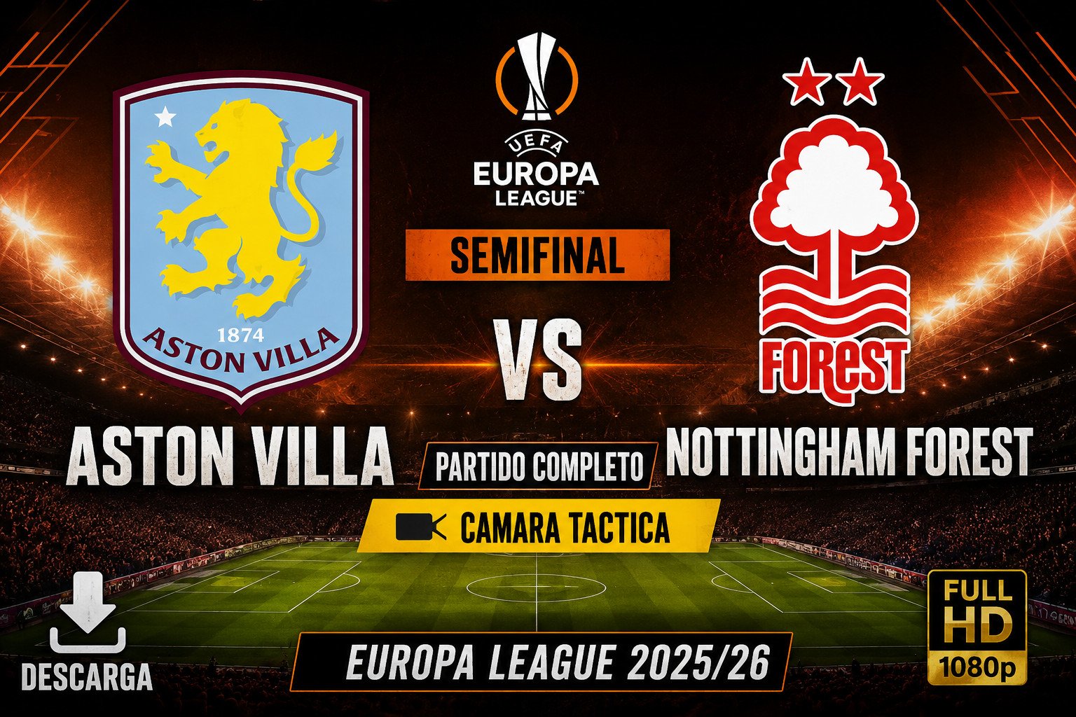 Aston Villa- Nottinghan Forest Partido completo