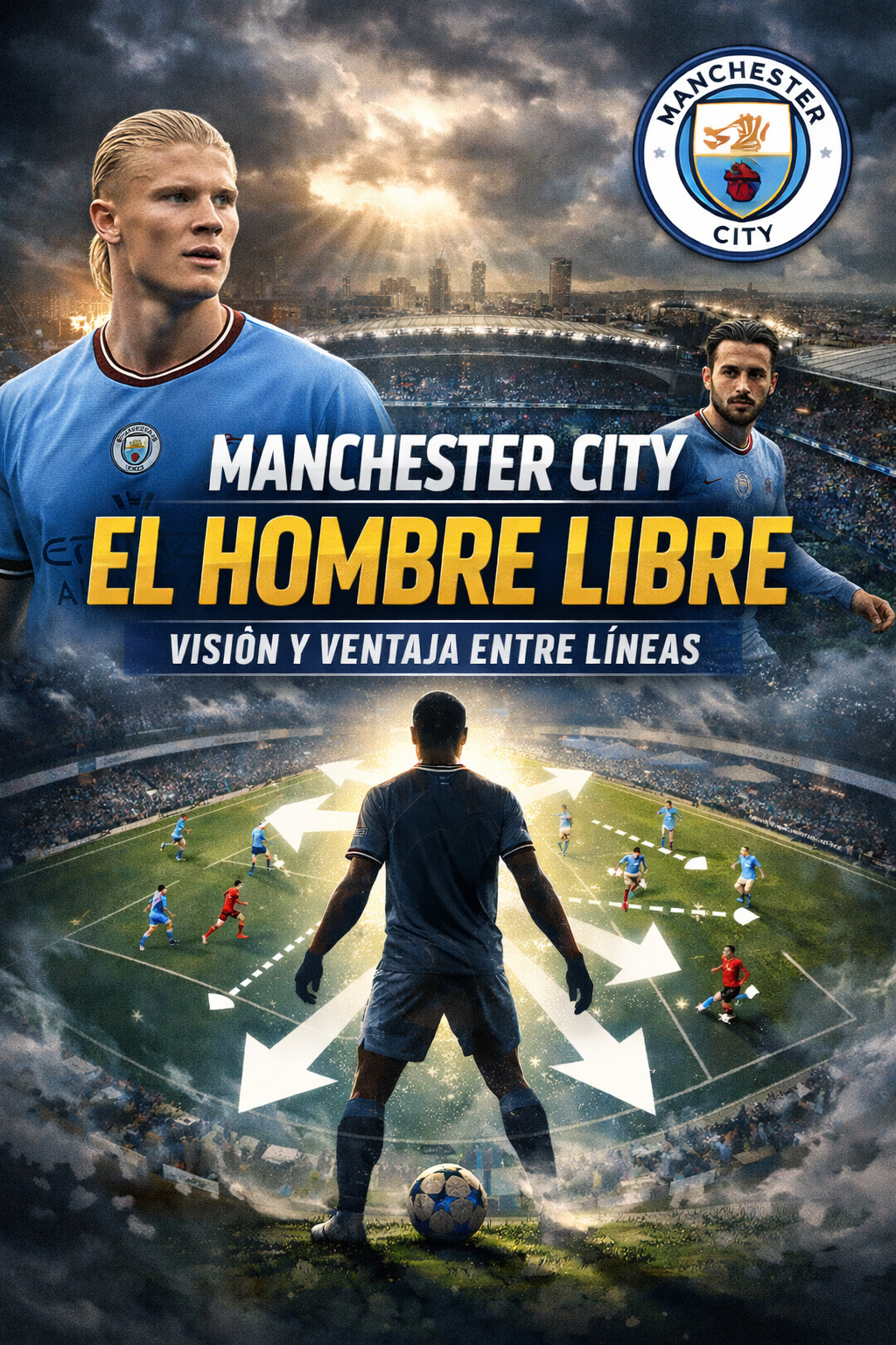 El hombre libre en el Manchester City: cómo generar ventajas entre líneas en el fútbol moderno